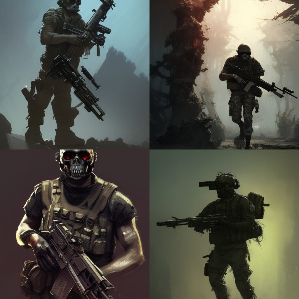 Special forces skullface with m16a3