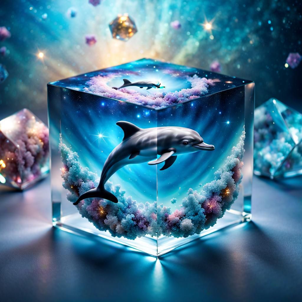 Dolphin's World in Crystal  by @Alyarie