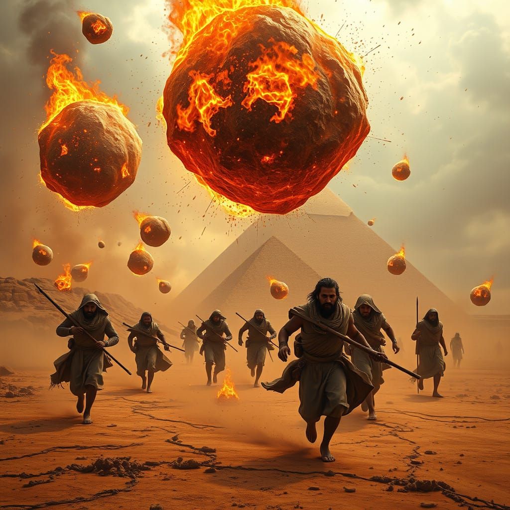 Egyptian Gods Flee Avenging Storm