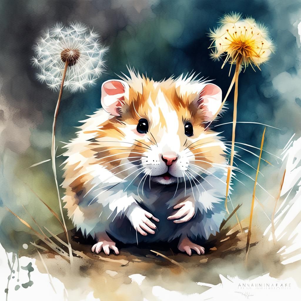 Dandelions And Hamsters AI Generated Artwork NightCafe Creator
