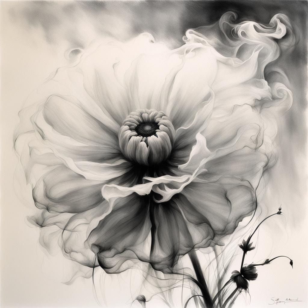 Smoke Flower  by @AI Art Tutorials
