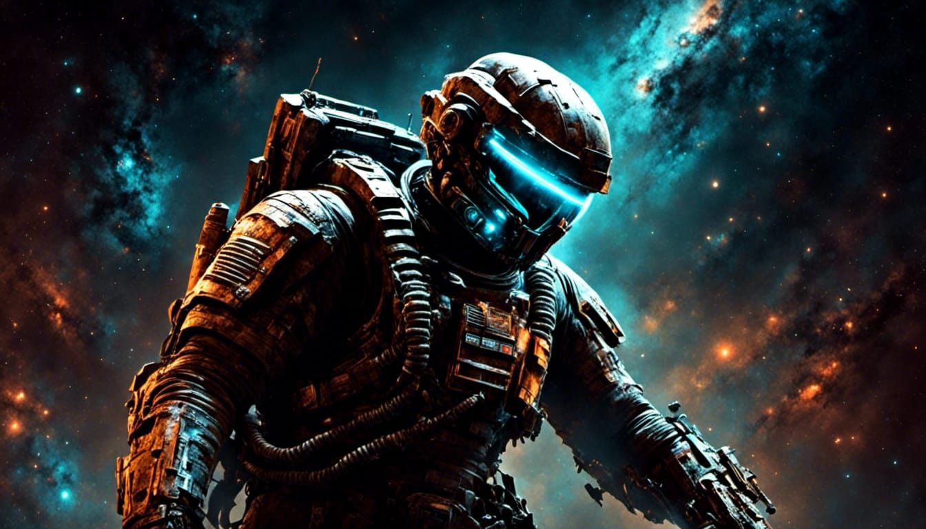 Isaac Clarke in full gear:: Dead Space:; talking to the ghos...