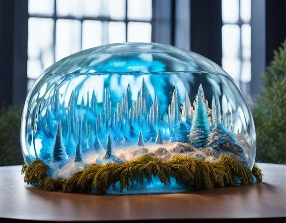 Vast Antarctic Ice Caves With Glowing Turquoise Light