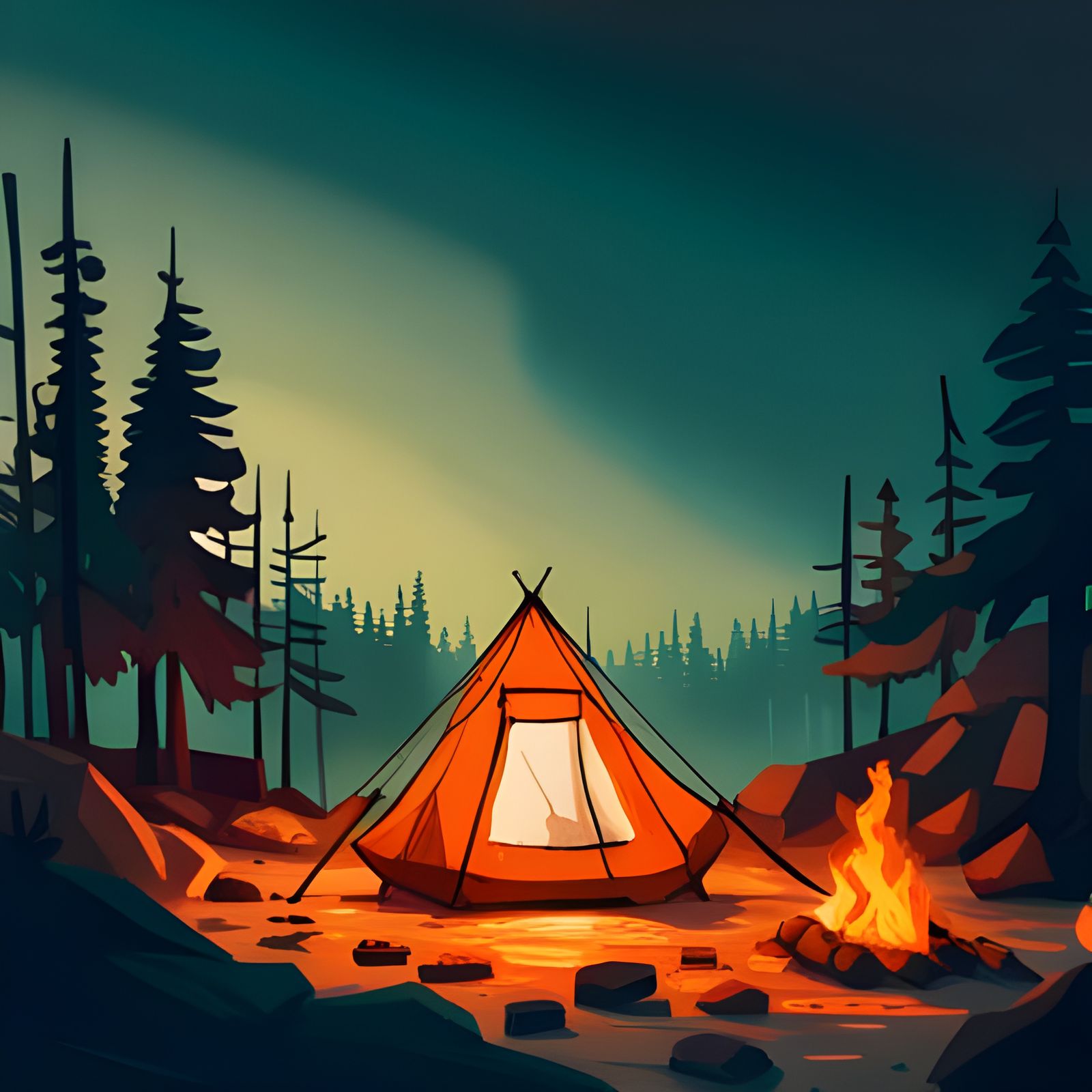 Warm Campfire in the Forest (SDXL) - AI Generated Artwork - NightCafe ...