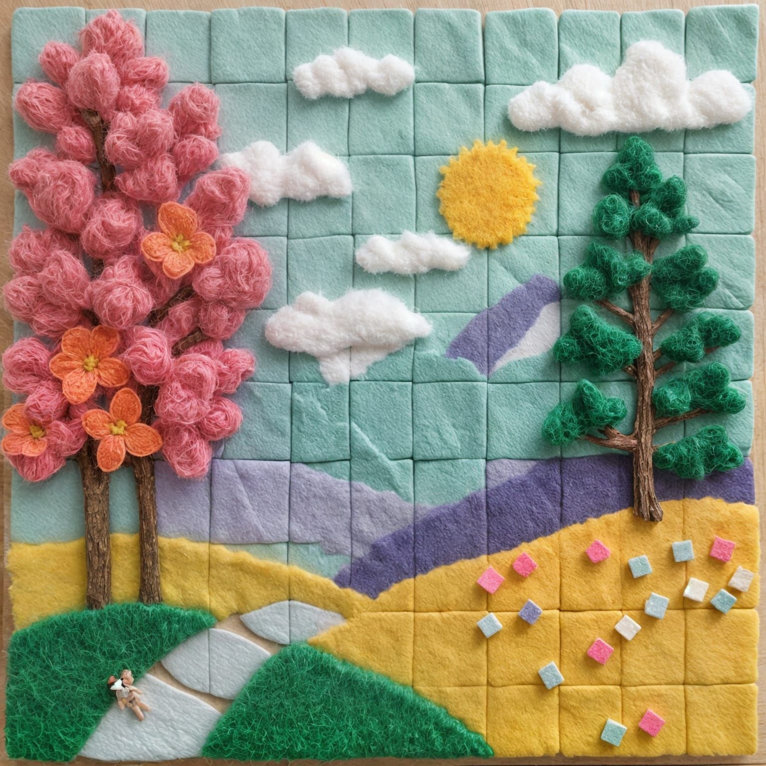 square felt forest  by @AceCentric