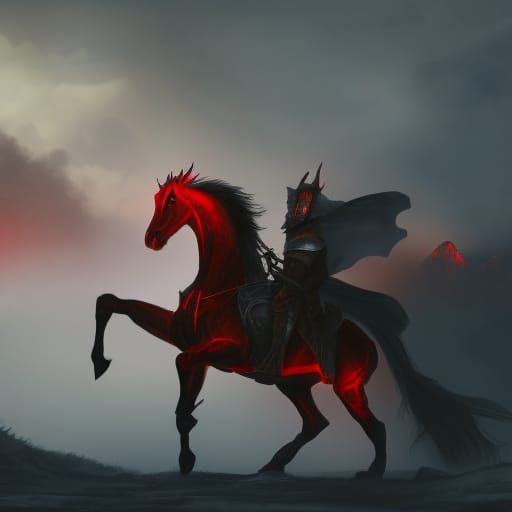 The Red Horseman 2 - AI Generated Artwork - NightCafe Creator