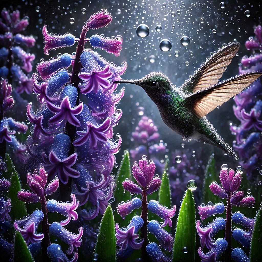 Hummingbird and Hyacinth