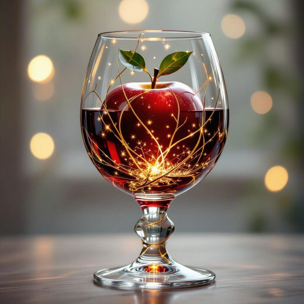 Magical Golden Goblet of Red Wine