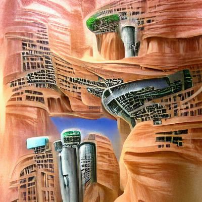 Great canyon futuristic city
