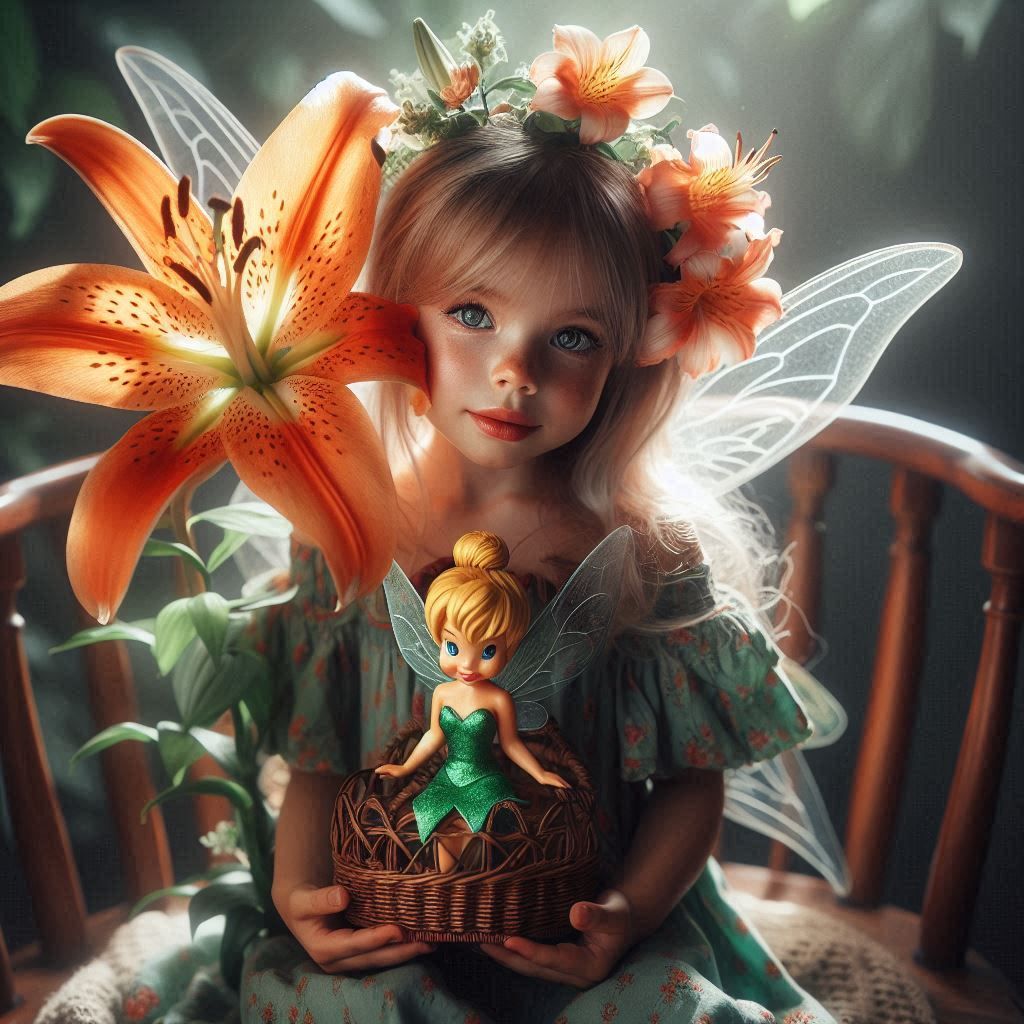 A fairy with a doll
