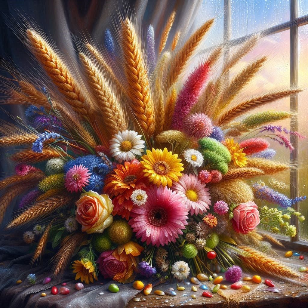 bouquet with wildflowers