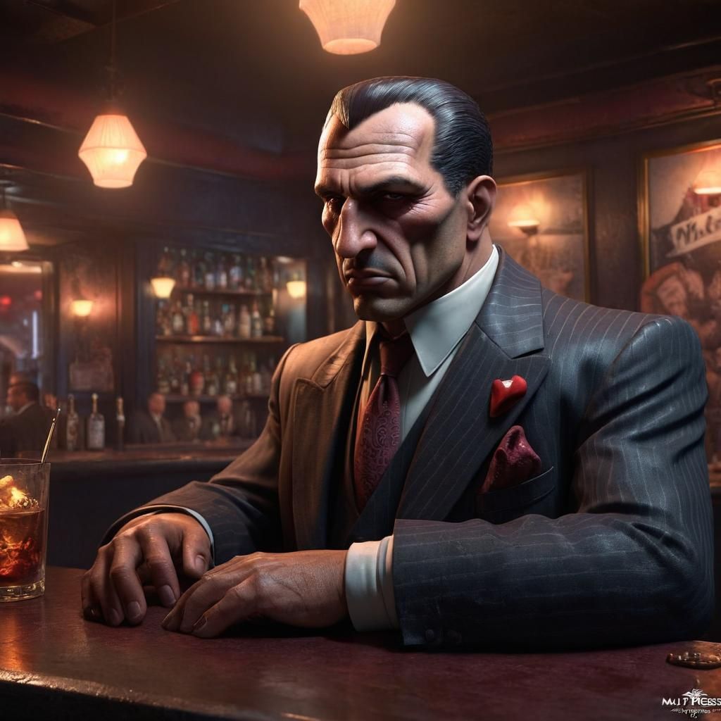 The 1940's Mafia bar - AI Generated Artwork - NightCafe Creator