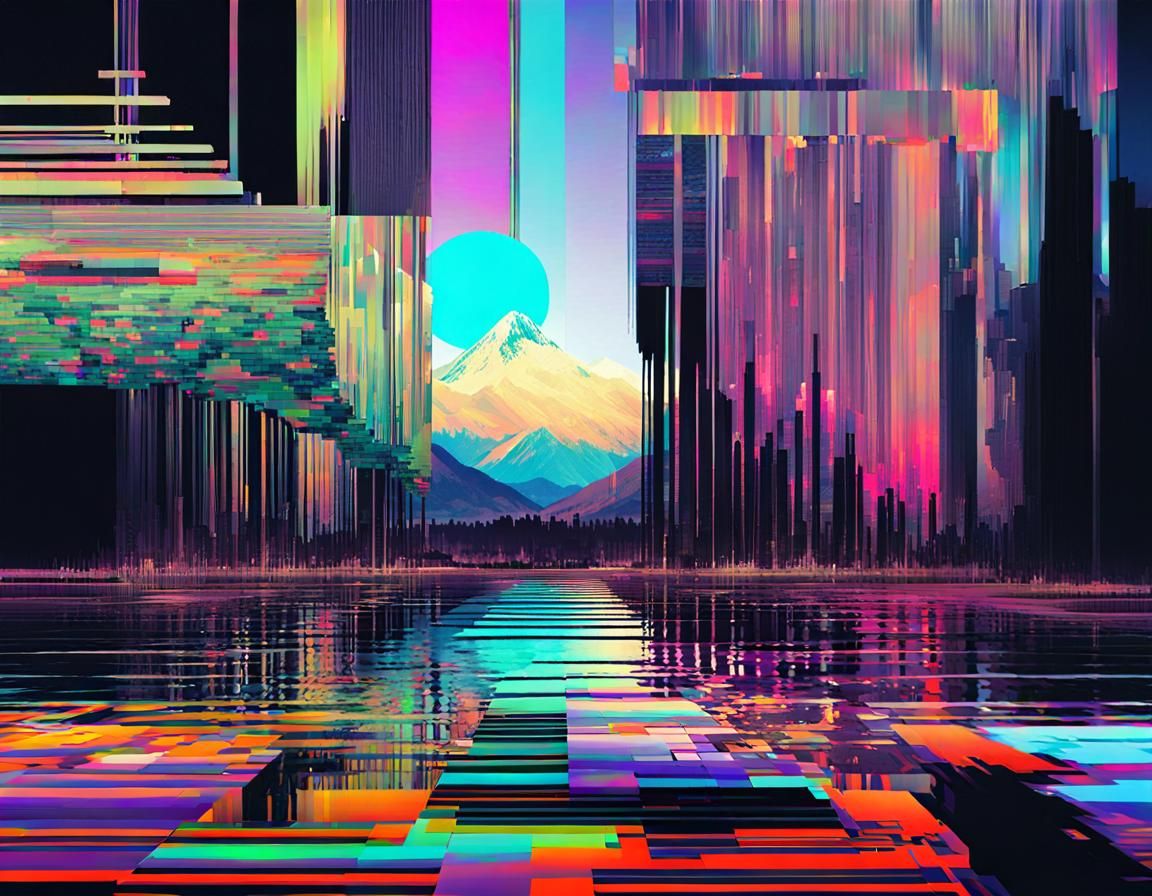 A New world of Glitchy Reflections  by @Lily_Hana
