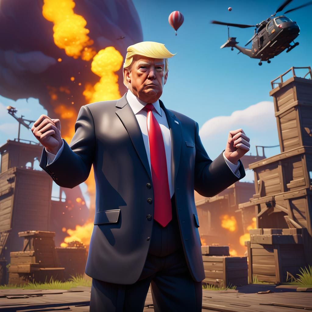 Donald Trump in Fortnite - AI Generated Artwork - NightCafe Creator