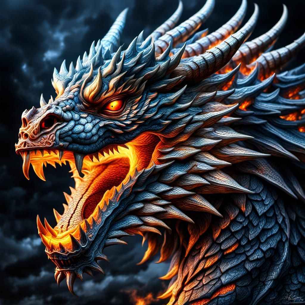dragon of fire and light - AI Generated Artwork - NightCafe Creator