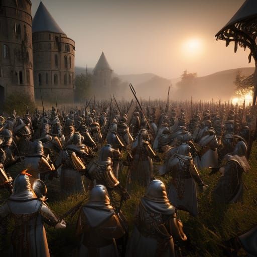 Medival army marching - AI Generated Artwork - NightCafe Creator
