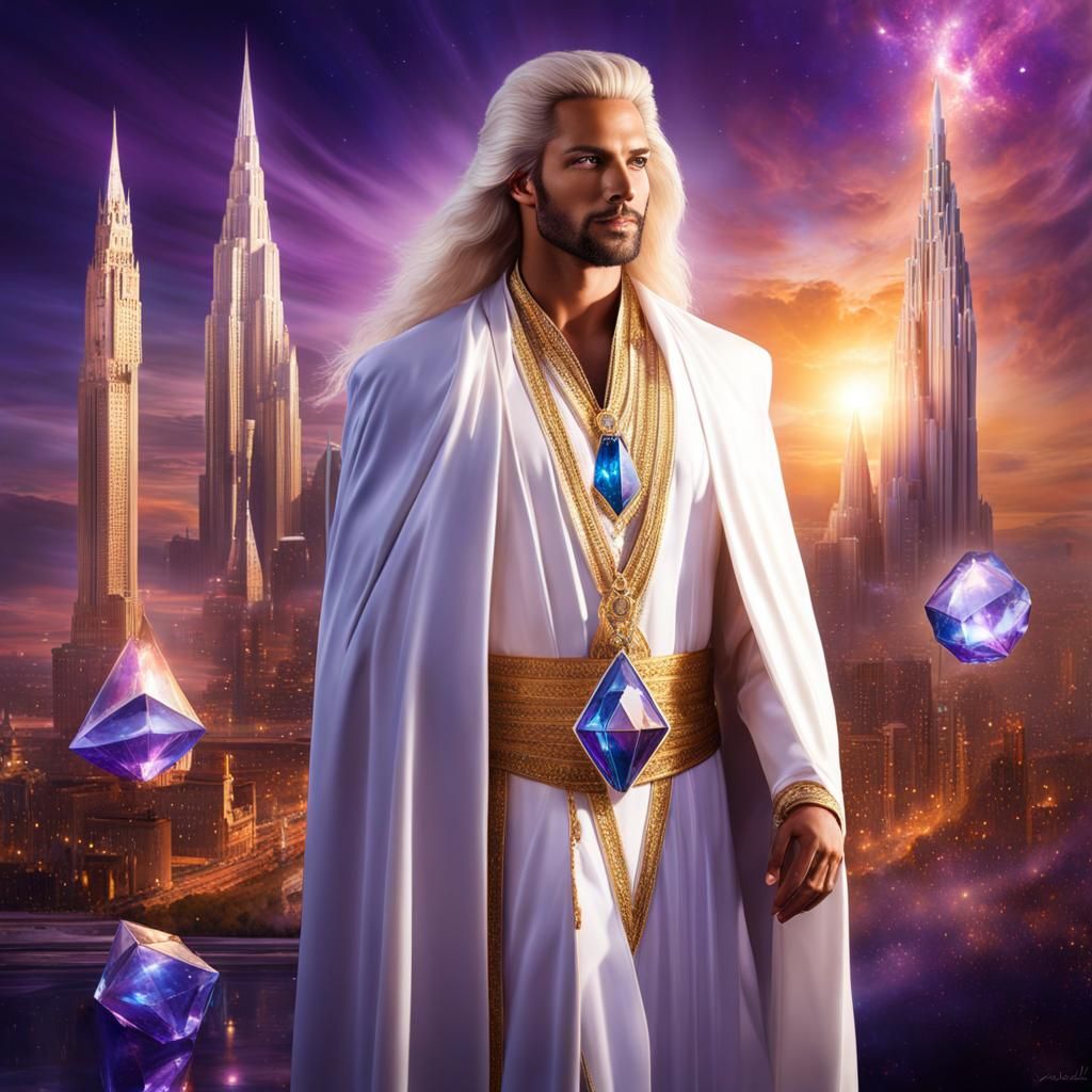 Atlantis White Nordic Divine Masculine handsome Ascend...