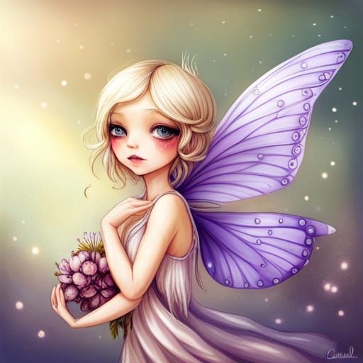 Purple Fairy Artist Study - by Camilla D'Errico. - AI Generated Artwork ...