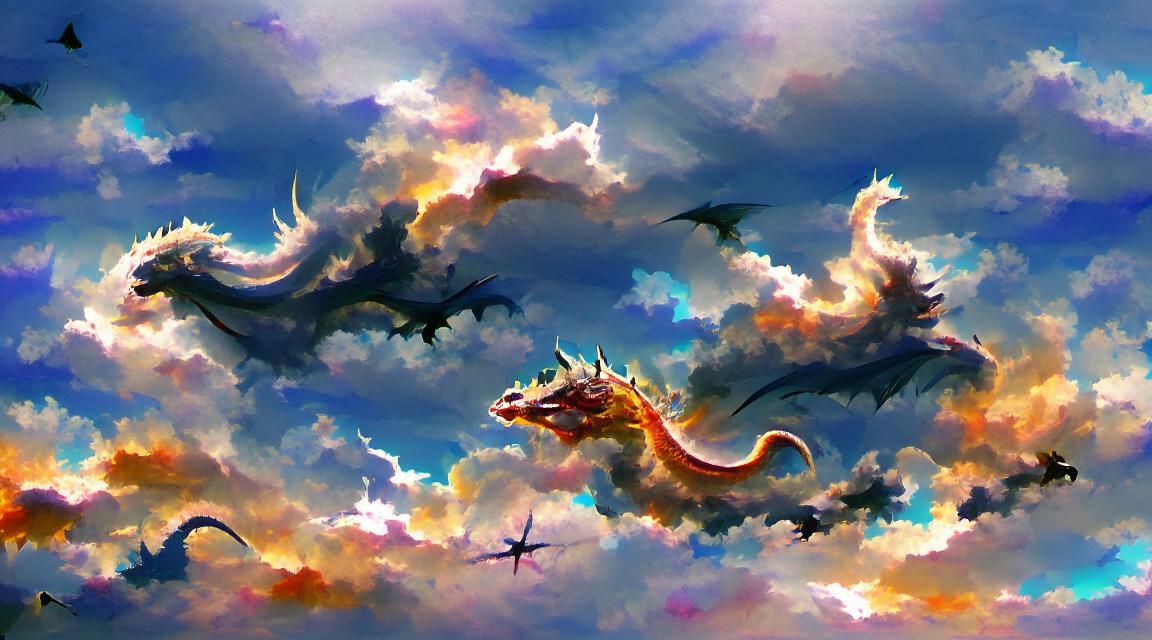 Dragon in Sky