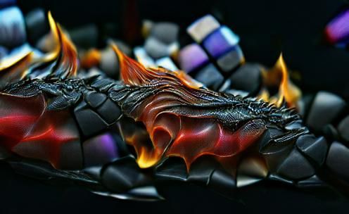 fire breathing spiky dragon