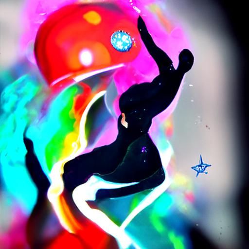 Dancing ballerina in space