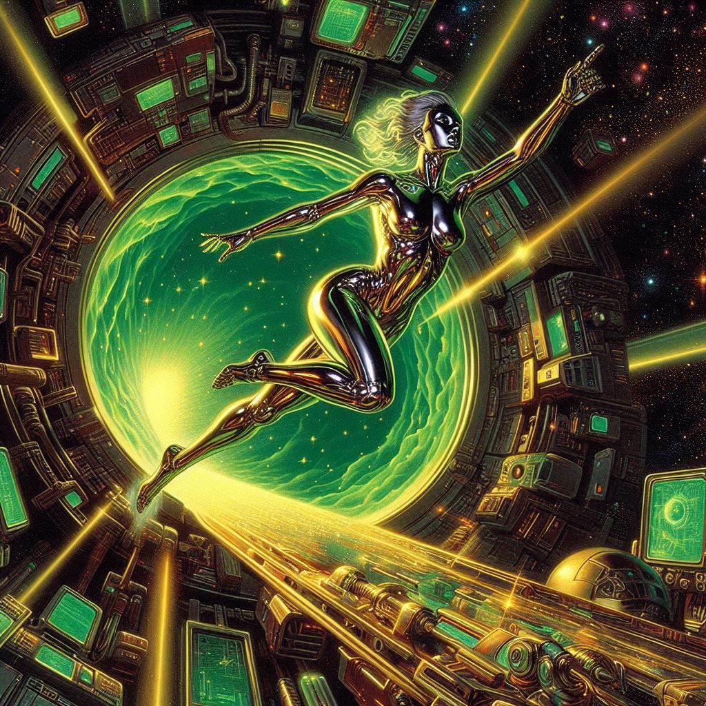 hajime sorayama retro 80s sci-fi futurism cyberpunk space ro...
