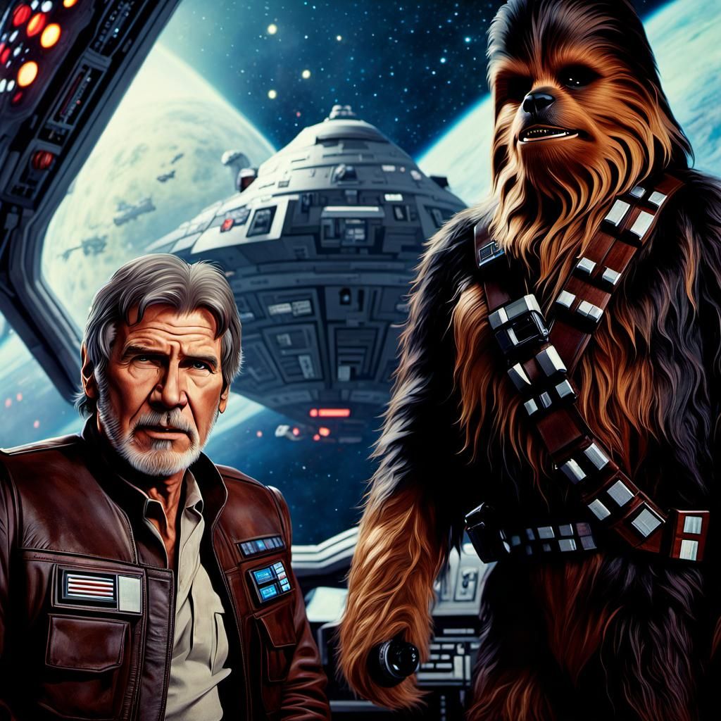 Han Solo And Chewbacca - Ai Generated Artwork - Nightcafe Creator