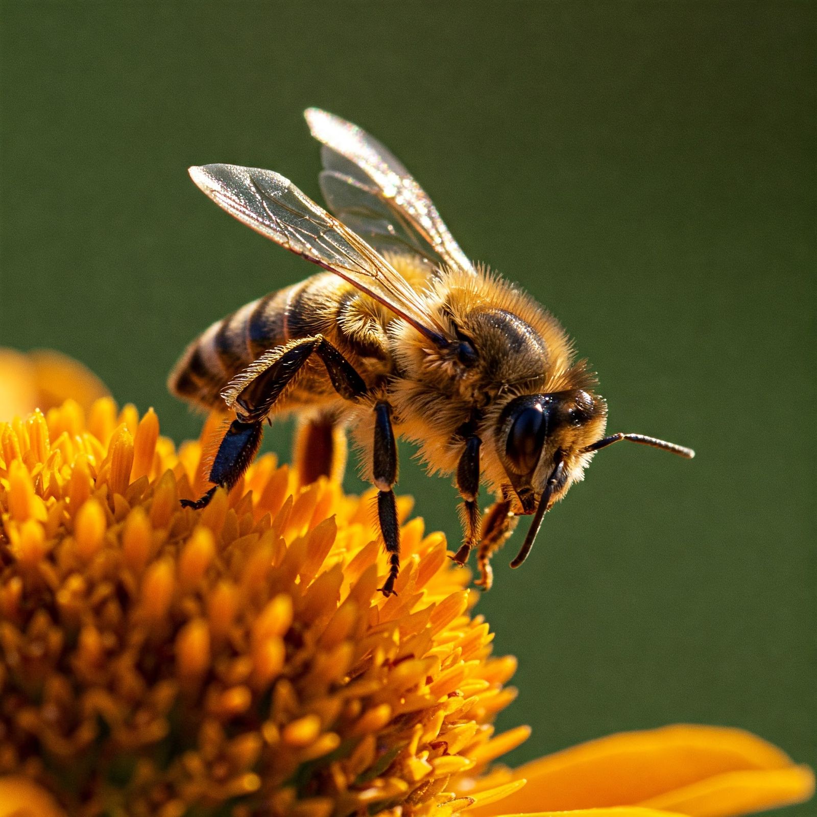 "Bee-ing Productive: Hard at Work!"