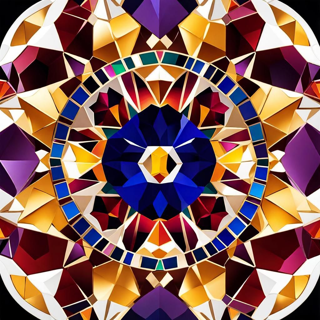 A circle of jewels in different colors - AI Generated Artwork ...