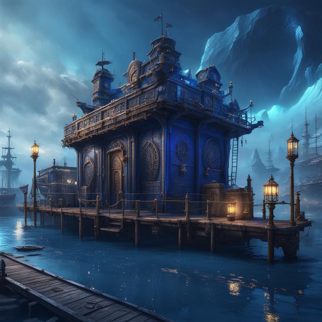 blue navy dock