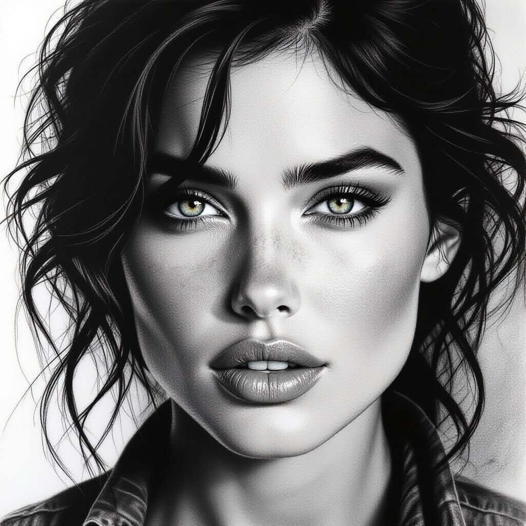 Heartbreaker's Melancholy Portrait in Charcoal