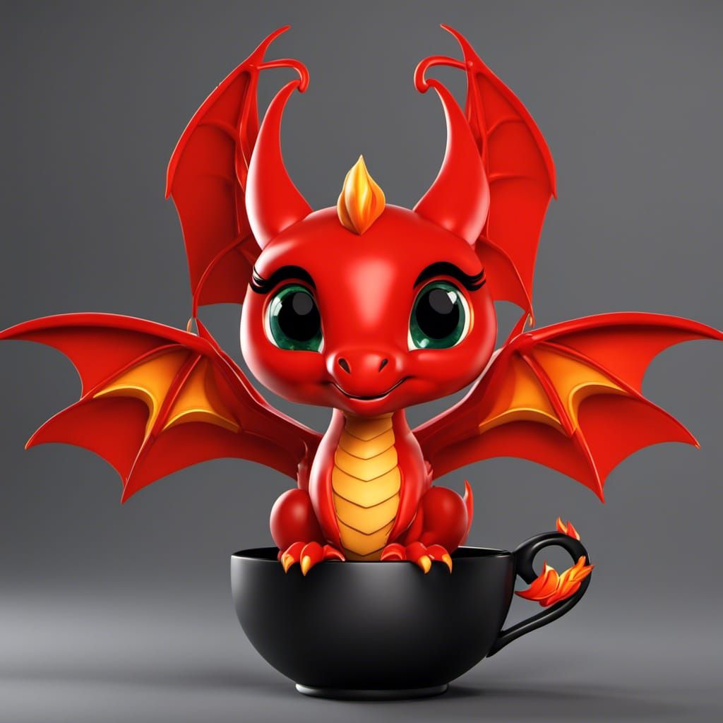 Dragon in tea cup