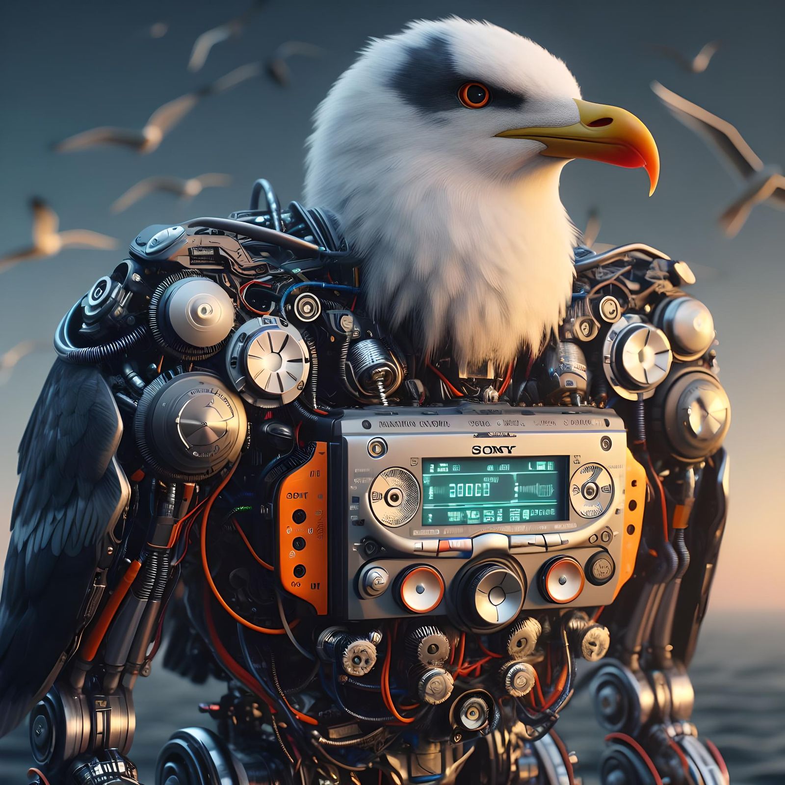 SONY Seagull Mech Robot ✨🎵💽🪶