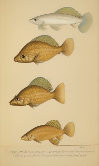 Drawing of marine fish