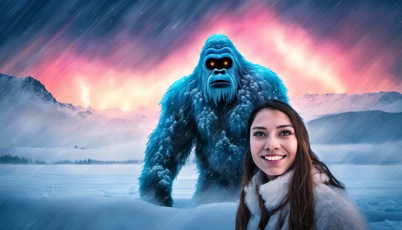 "My Selfie with The Abominable Snowman!"  by @Chaonea