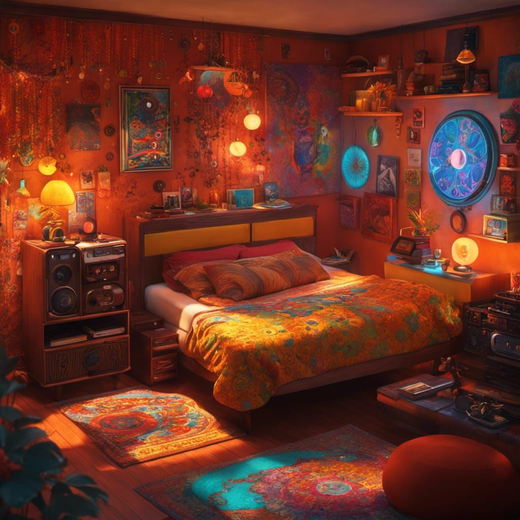 Groovy Bedroom AI Generated Artwork NightCafe Creator
