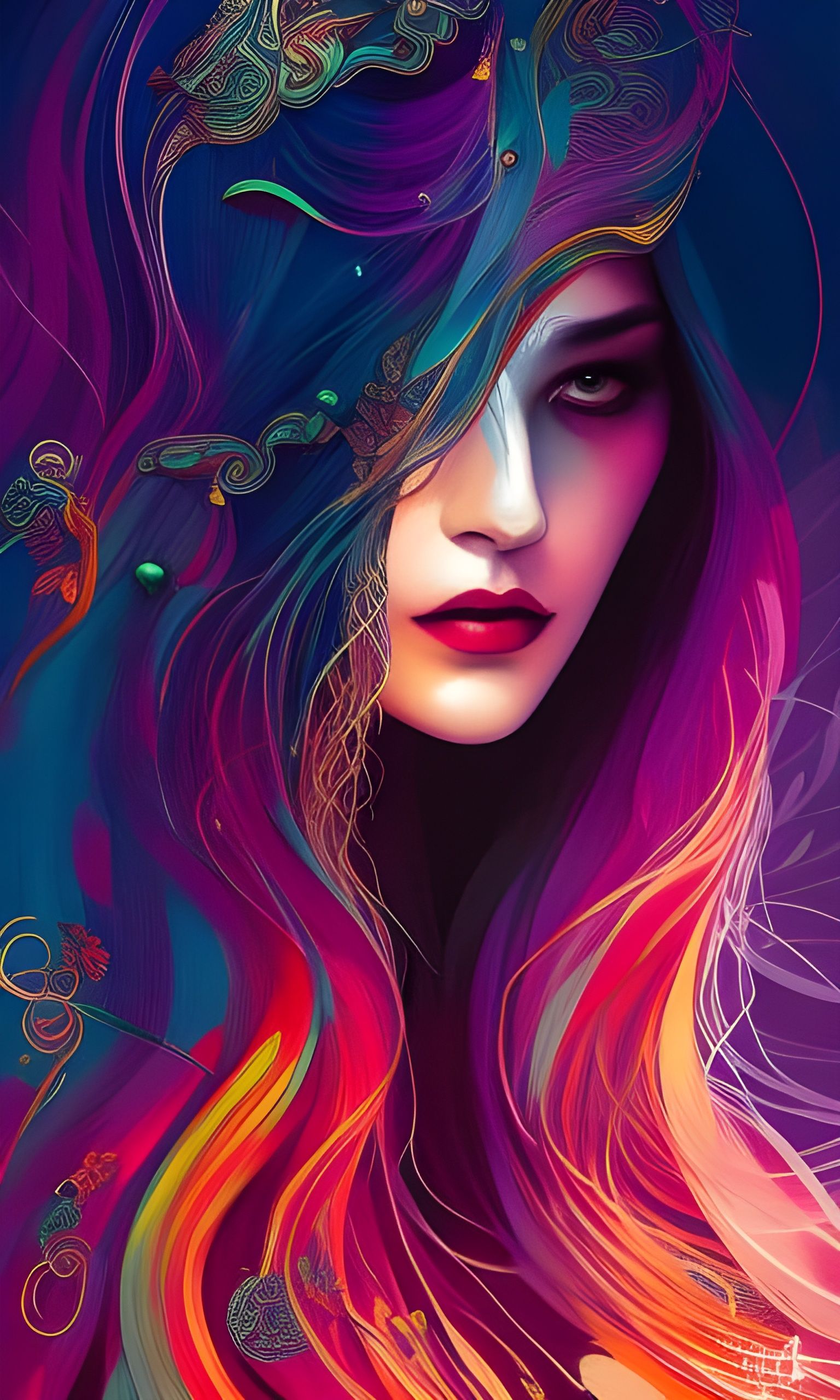 a portrait of a banshee