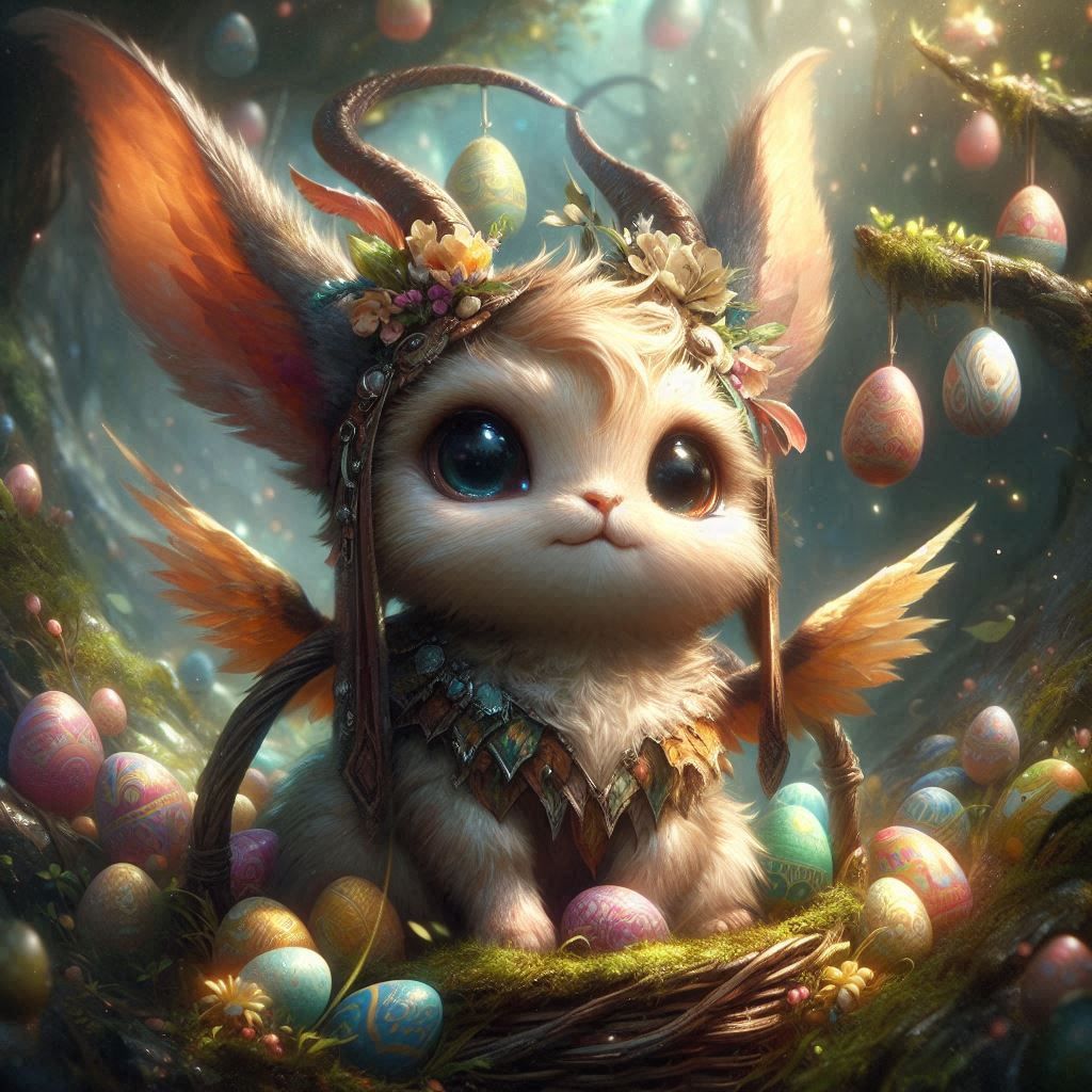 adorable fairy-tale fantasy creature portrait..