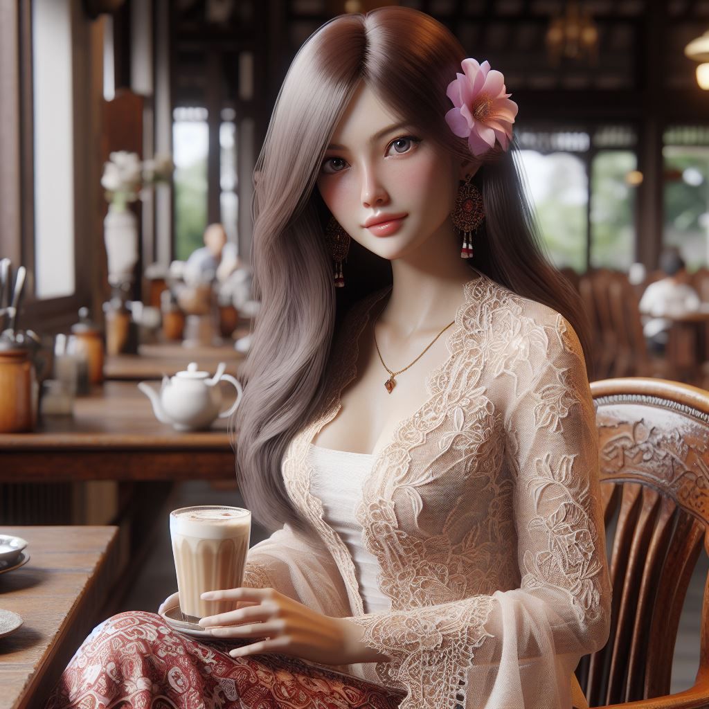 indonesian girl use kebaya
