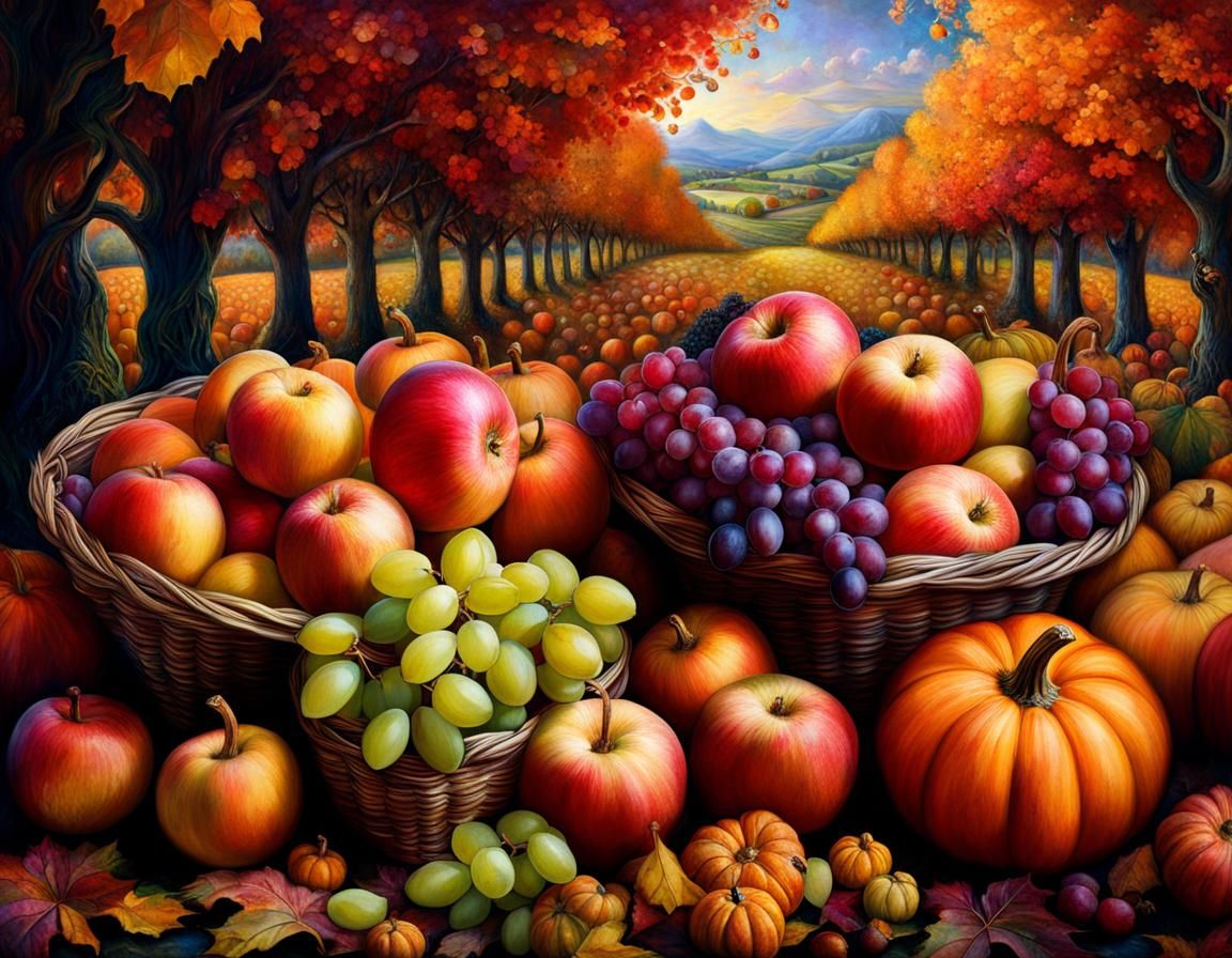 Fall Fruits Harvest Lively  by @Heralyn