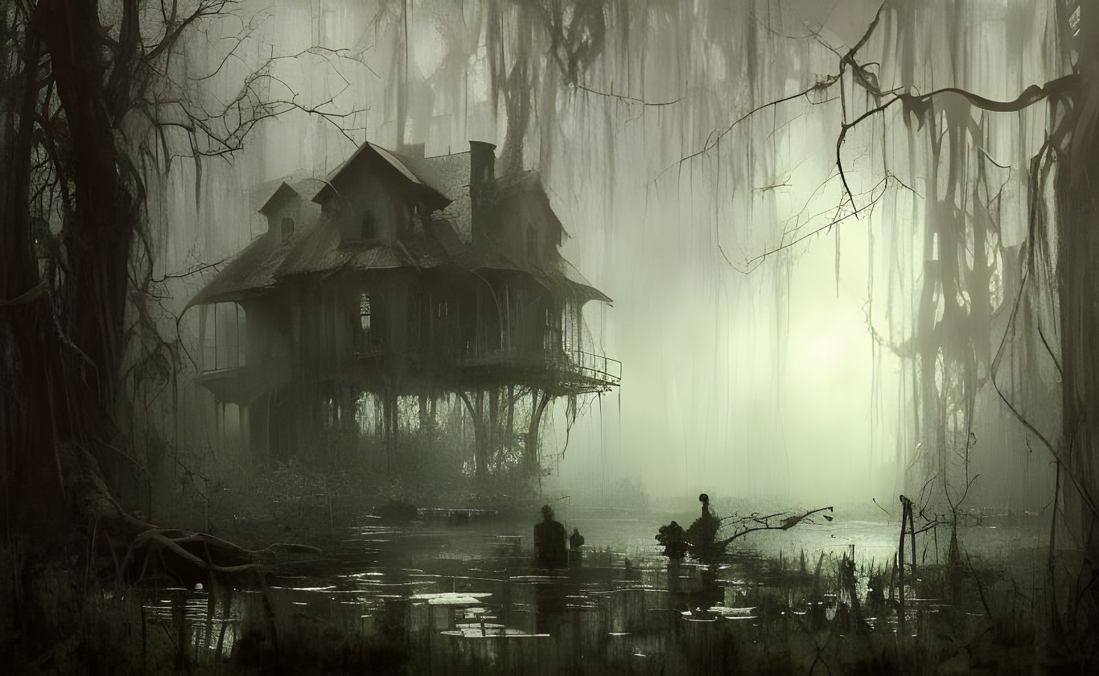 Haunted House in The Spooky Forest  by @NotMe