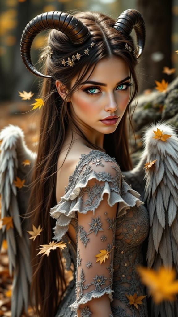 Fallen Angel Poses in Dystopian Paris