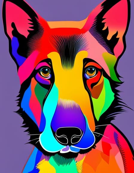 German Shepherd Puppy - AI Generated Artwork - NightCafe Creator