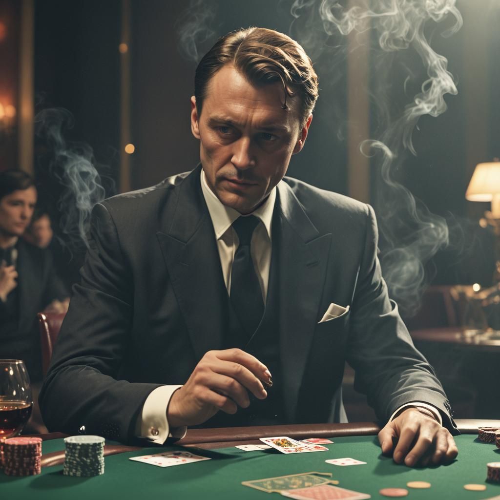 Le Chiffre playing cards at Casino Royale  by @undefined