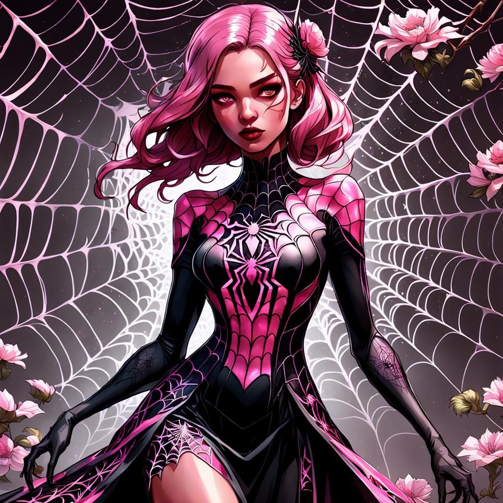 pink spider girl - AI Generated Artwork - NightCafe Creator