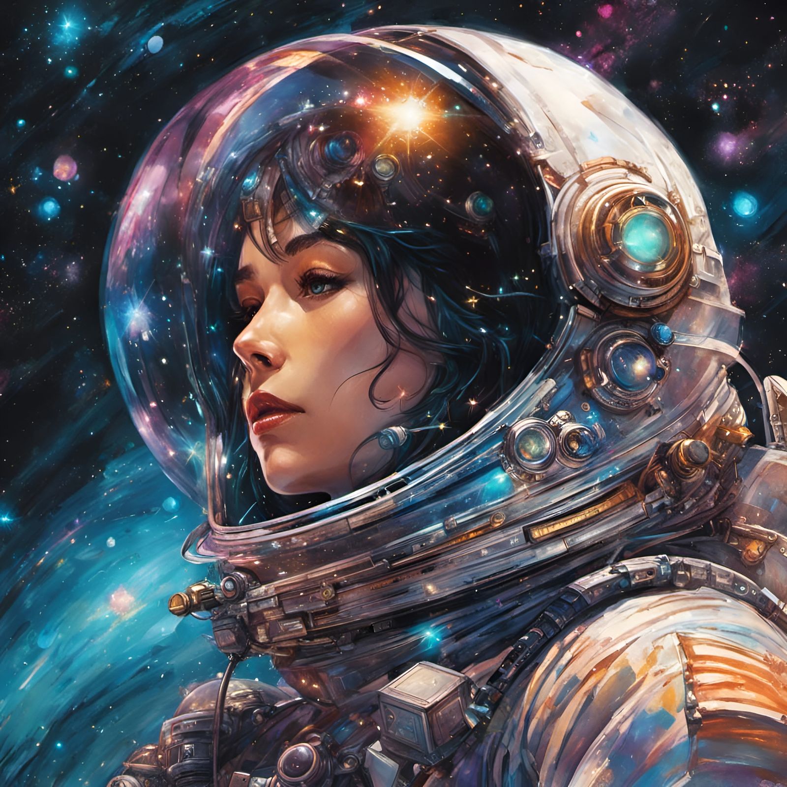 Beautiful Sparkly Astronaut's Helmet  by @Rosie