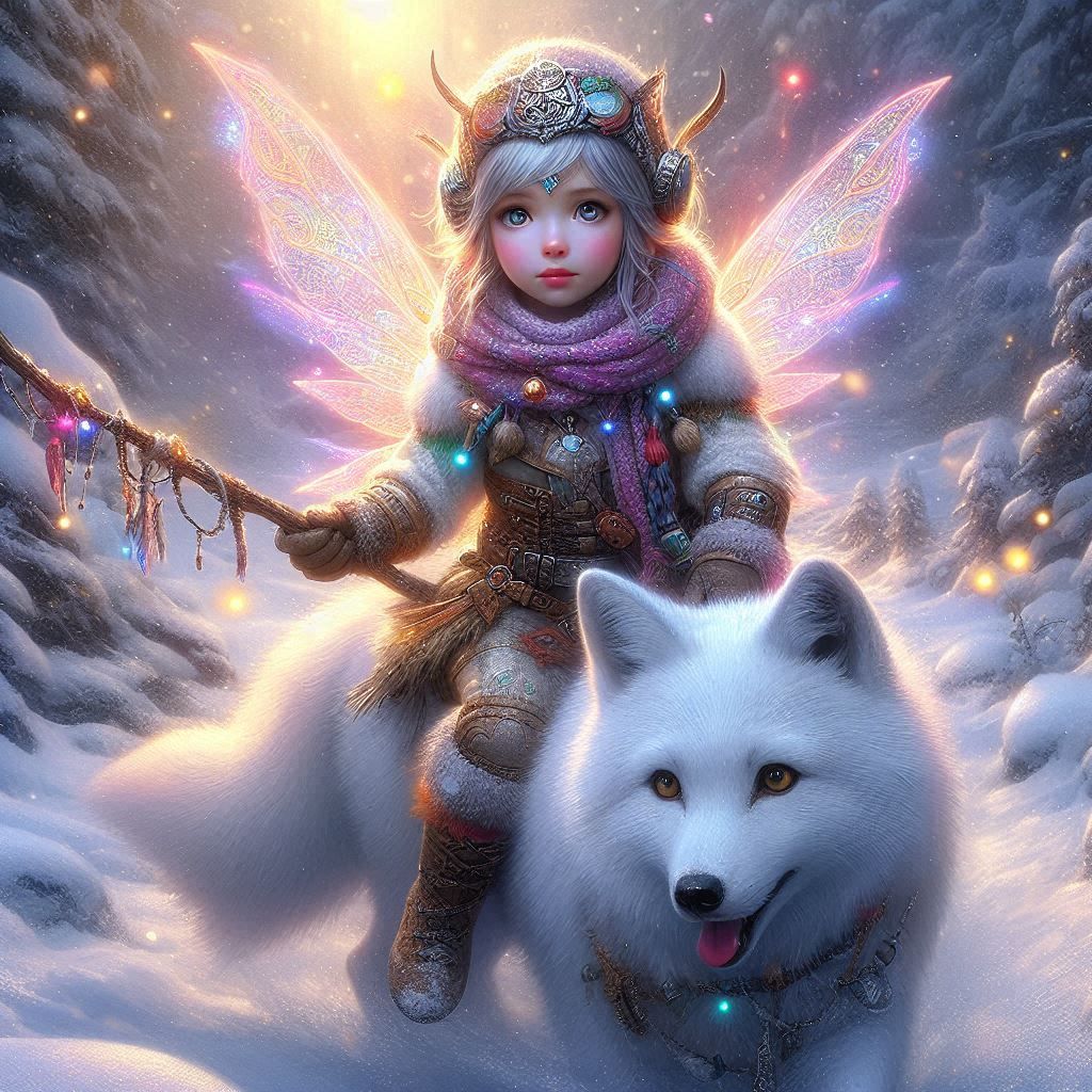 running through the snow.