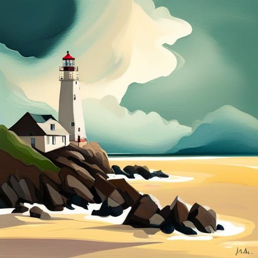 Lighthouse AI Generated Artwork NightCafe Creator