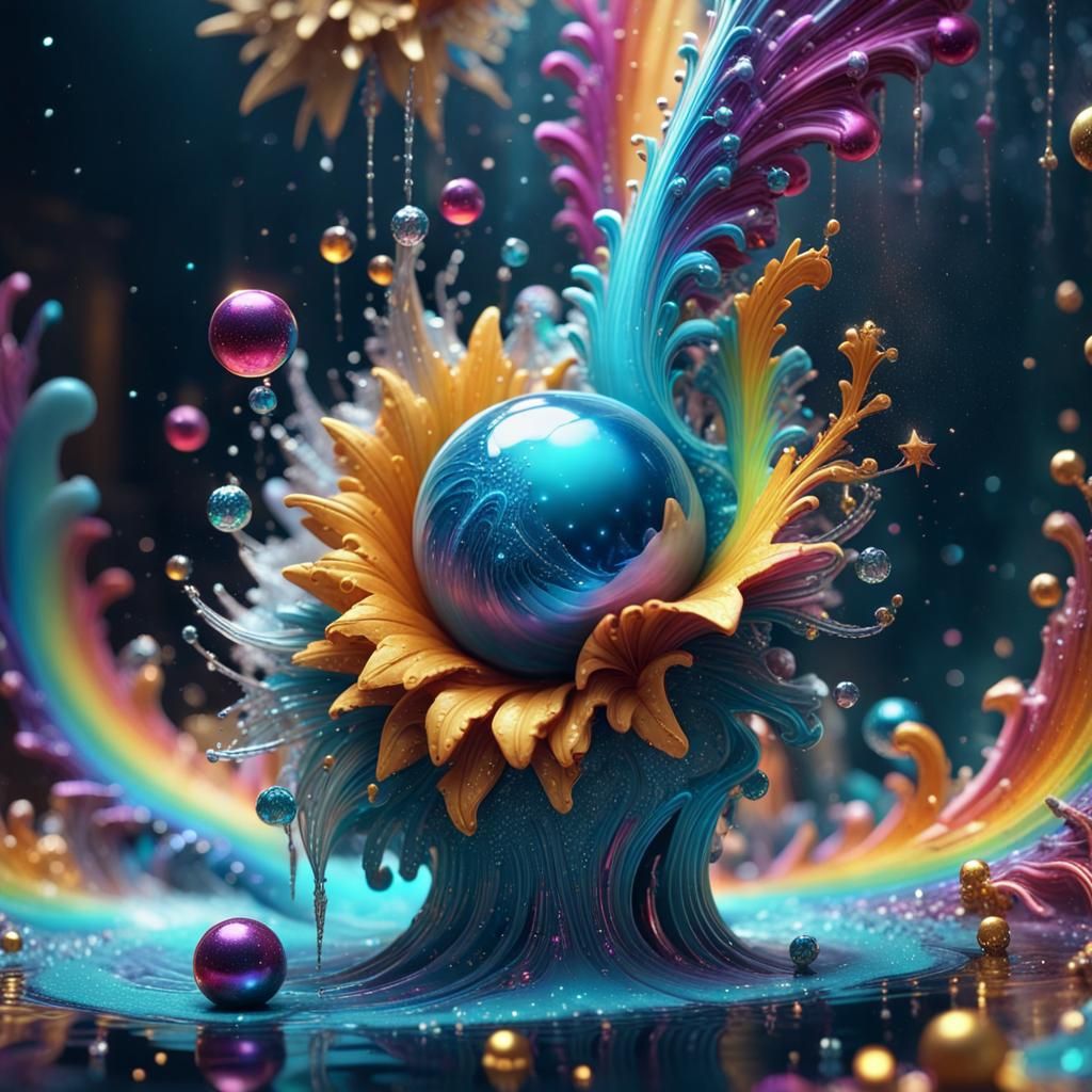 Asymmetrical 3D Scene with Magic and Motion