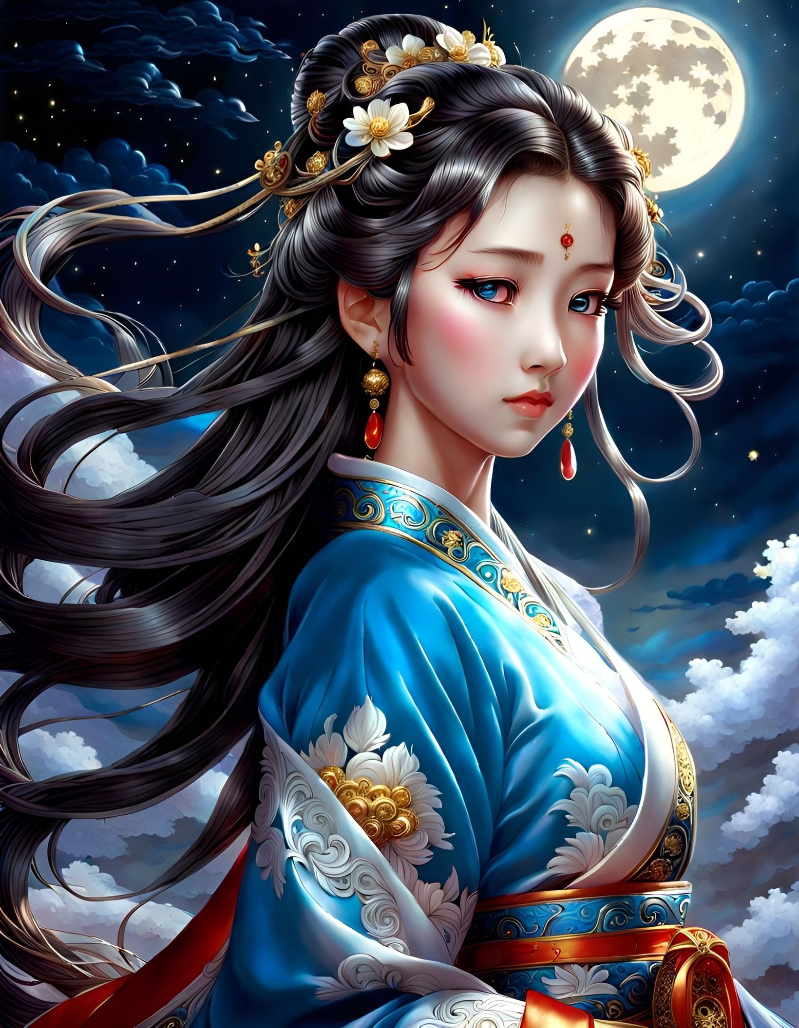 White hair, Chinese Princess i | Tensor.Art